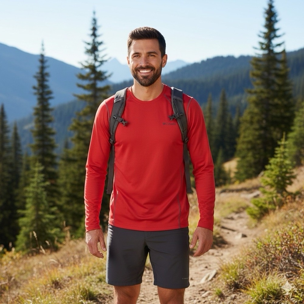 Columbia Sportswear Company Red Long Sleeve Performance Base Layer Top XL